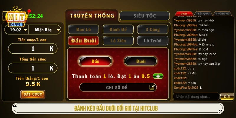 Đánh kèo đầu đuôi đổi gió tại HITCLUB